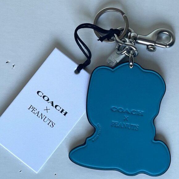 Coach x Peanuts 2025 Linus Leather Bag Charm Keychain CBG56 75th Anniversary - Picture 4 of 9